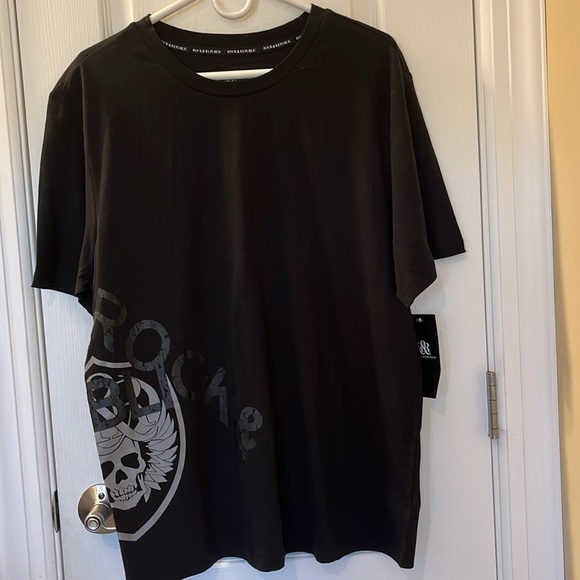 🆕 Rock & Republic Men’s Graphic Side Skull Tee Black Large - Picture 5 of 10